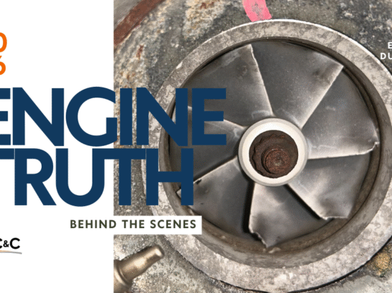 Diesel motorhome turbocharger with damaged compressor fins from dirty air filters