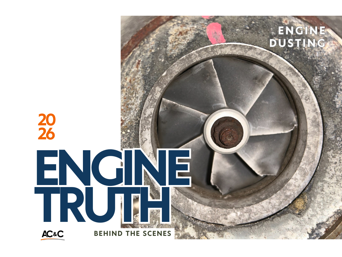 Diesel motorhome turbocharger with damaged compressor fins from dirty air filters