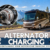 Class A motorhome driving with engine alternator showing motorhome battery charging while traveling
